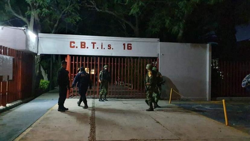 Guardia Nacional impide robo al CBTIS 16 de Atlixco