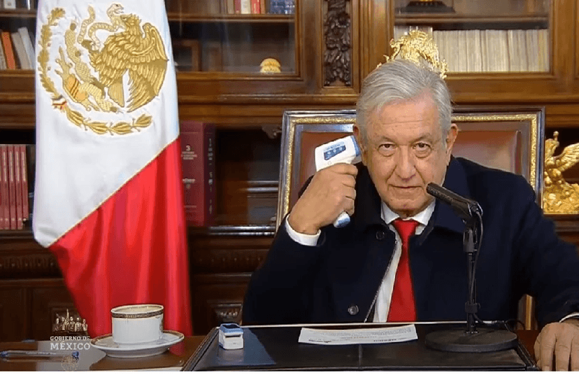 AMLO aún contagiado se reúne con titulares de Gobernación y Hacienda