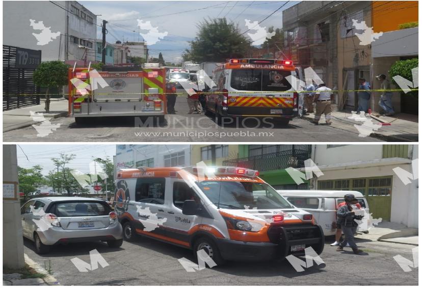 VIDEO Alarife sufre descarga eléctrica en rostro mientras trabajaba en Puebla