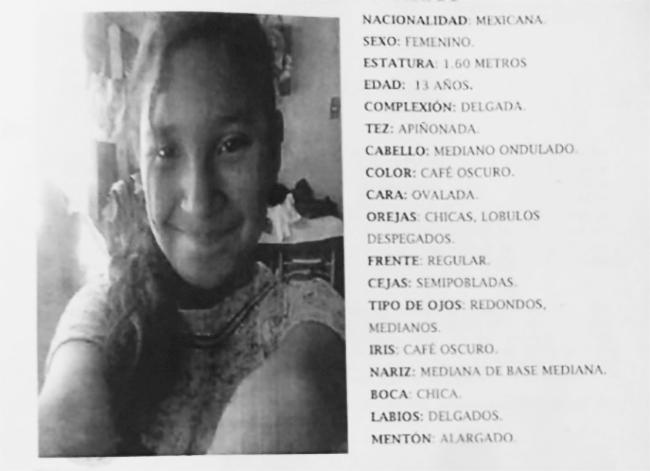 Elisa de 13 años se extravió en la colonia Tres de Mayo en Puebla