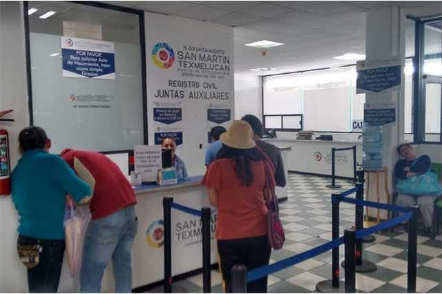 Piden regreso de Registro Civil a juntas de Texmelucan