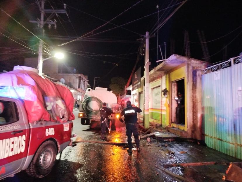 Se registra explosión en un comercio de Huaquechula