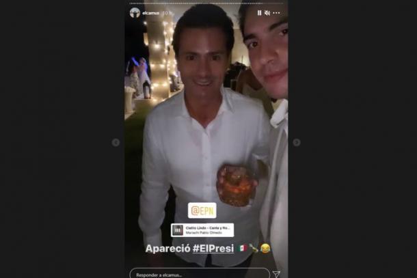 Cachan a Peña Nieto durante boda en República Dominicana