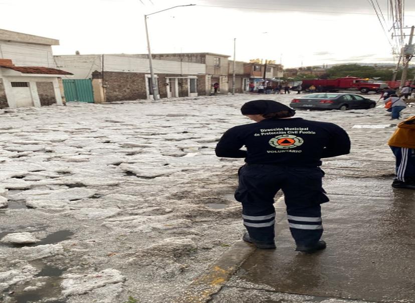 VIDEO Afectaciones que dejó la granizada y lluvia en Puebla