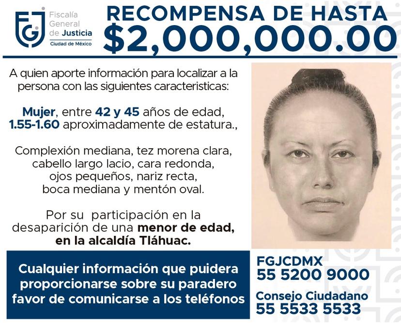 Ponen rostro a la raptora de Fátima ¿la conoces?