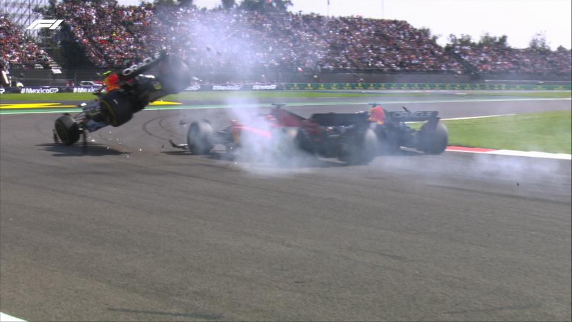 VIDEO De miedo, Sergio Pérez abandona el GP de México