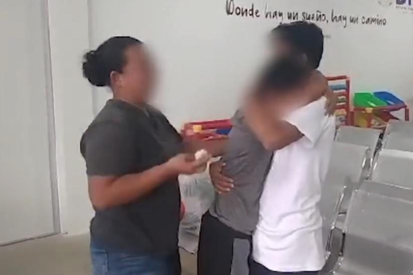 Final feliz: se reencuentra en Tlaxcala familia migrante separada al subir a tren