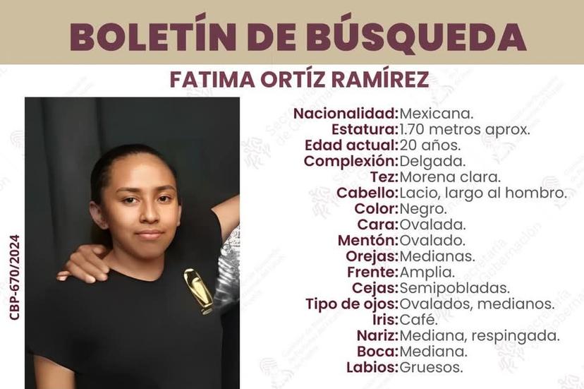 En Tehuacán, buscan a Fátima Ortiz, joven desparecida desde noviembre