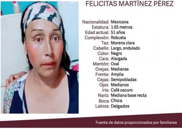 Felicitas desapareció en Atzitzihuacán hace dos días; padece esquizofrenia