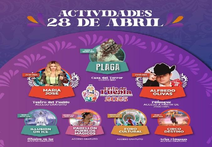 Disfruta este viernes de las siguientes actividades en la Feria de Puebla