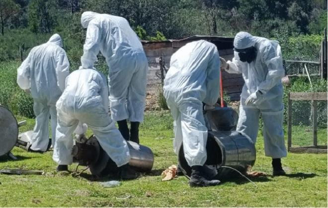 Hallan y desmantelan laboratorio de drogas en San Pablo del Monte