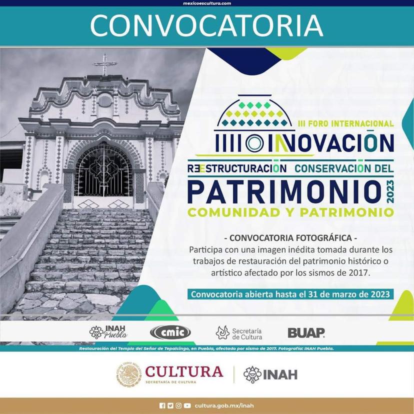 Invitan Cultura e INAH a convocatoria fotográfica