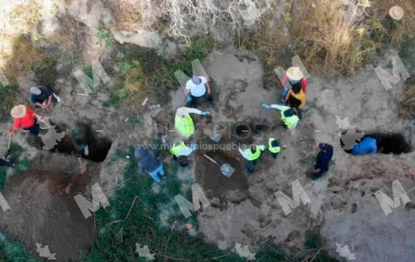 Hallan cadáveres en fosas clandestinas ubicadas entre Tecamachalco y Huixcolotla