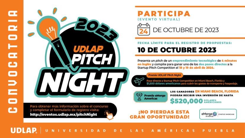 Se abre la convocatoria para el UDLAP Pitch Night 2023