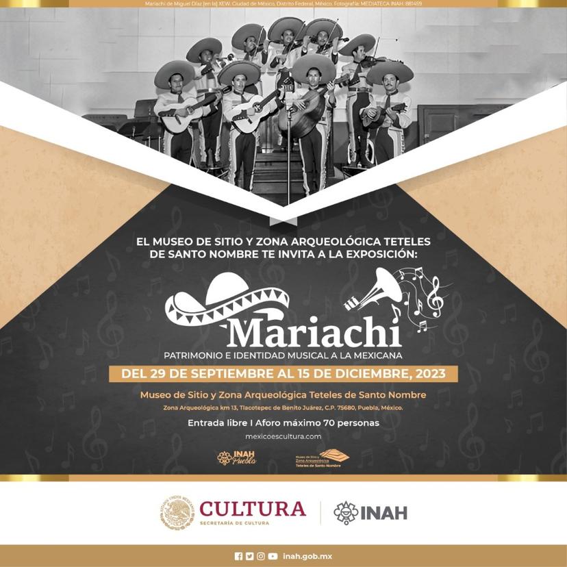 Museo de la Zona Arqueológica Teteles en Tlacotepec dedica exposición al mariachi