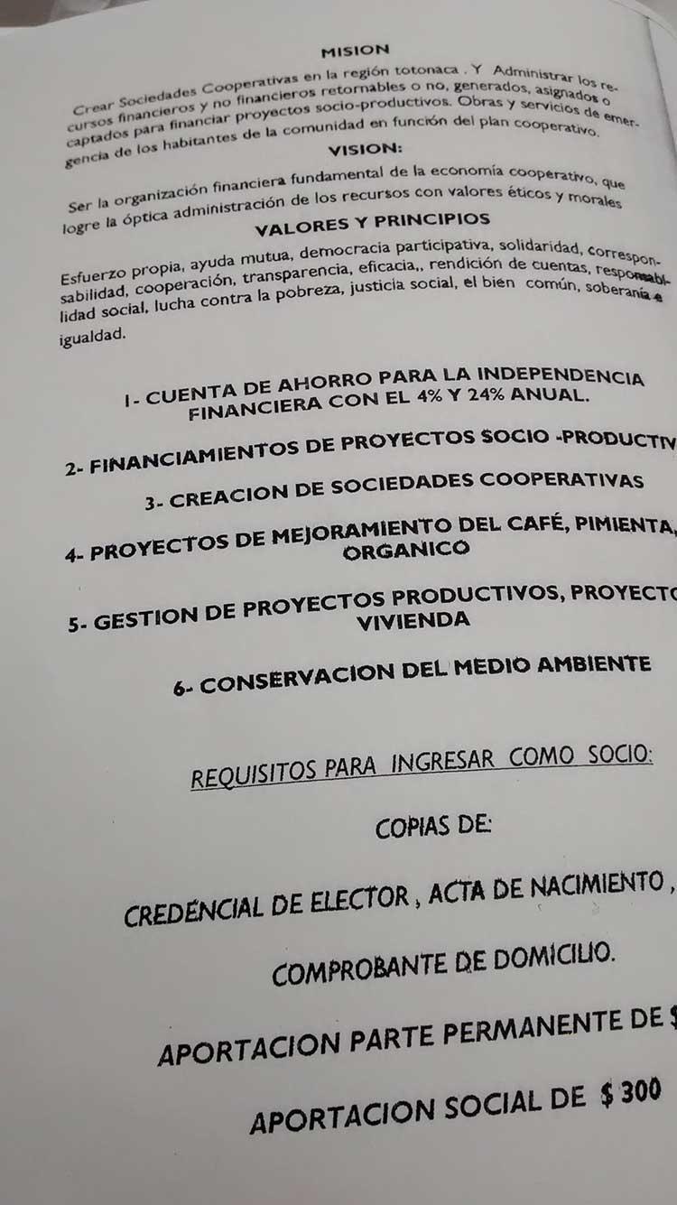 Cooperativa defrauda a 300 en región de Zacapoaxtla