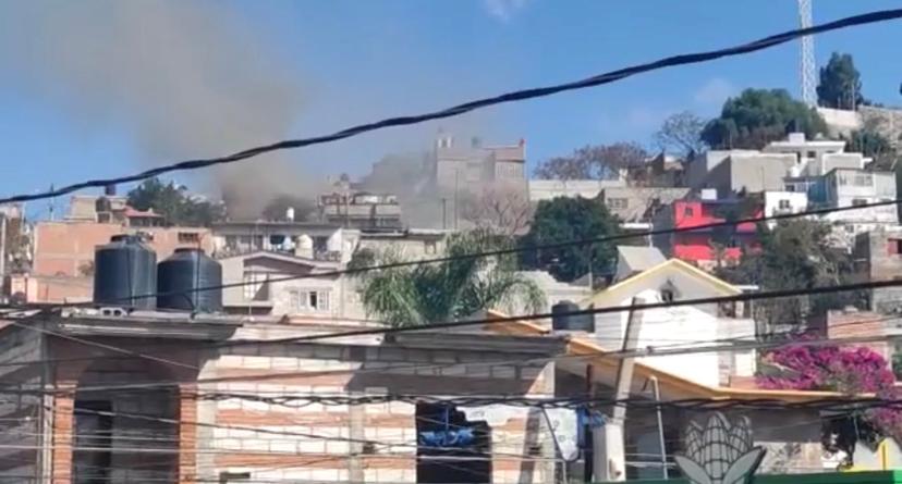 Se incendió casa en el norte de Atlixco