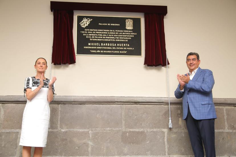 Sergio Salomón Céspedes inaugura rehabilitación del Palacio de Gobierno