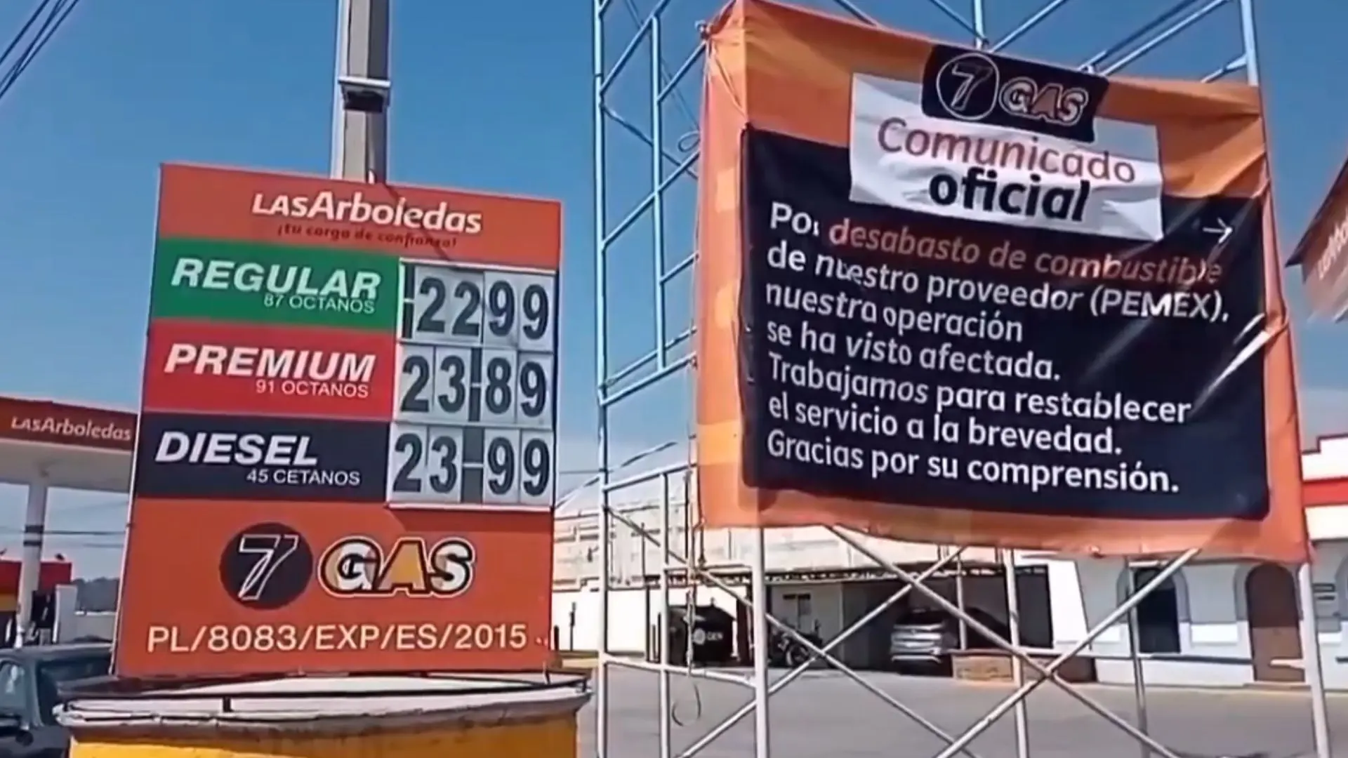 Gasolinera “Las Arboledas”, en Texmelucan, confirma desabasto de combustible 