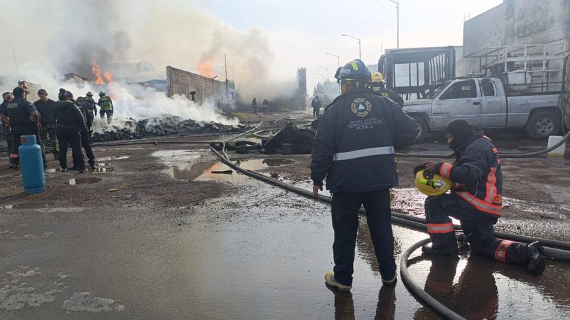 VIDEO Se registra incendio en bodega de madera en la Vía Corta a Santa Ana