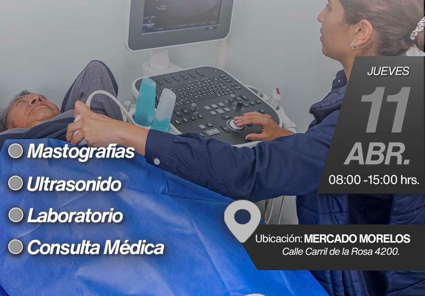 Unidades Preventivas de Salud ofrecerán servicios en el mercado Morelos y en el Parque Morelos