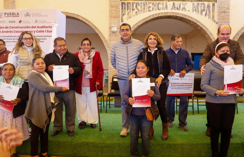 Propósitos de acciones de gobierno, cambiar vida de las y los poblanos: Sergio Salomón