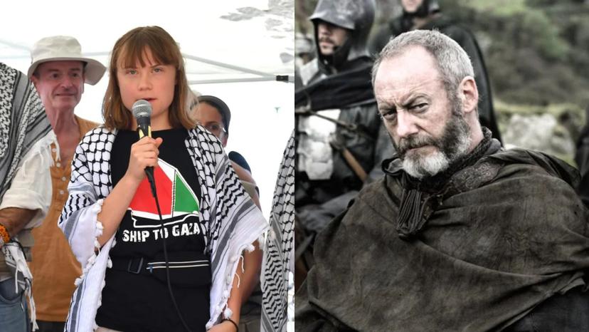 Greta Thunberg y Liam Cunningham se unen a barco que lleva ayuda a Gaza 