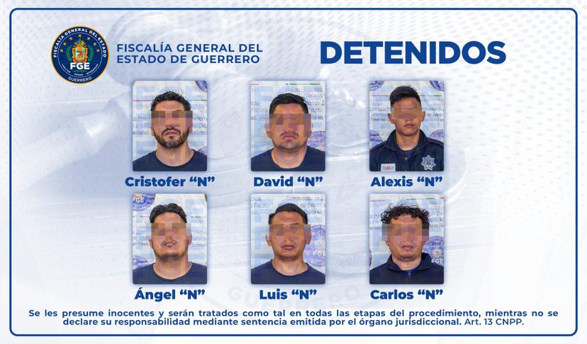 FGE de Guerrero detiene a seis policías de Taxco