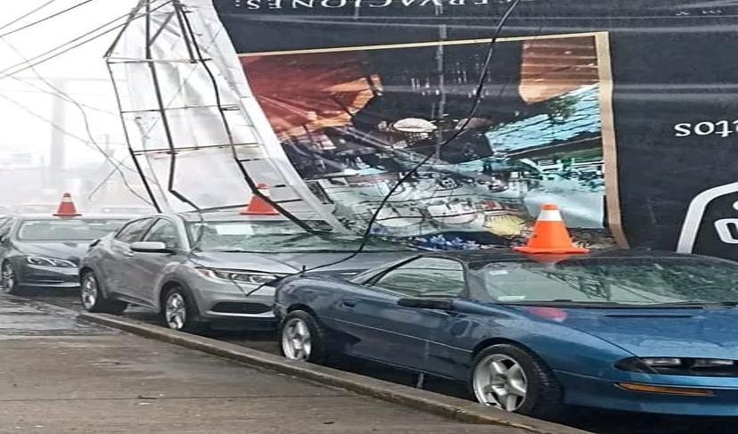 VIDEO Lluvias y viento derriban espectacular en la 31 Poniente