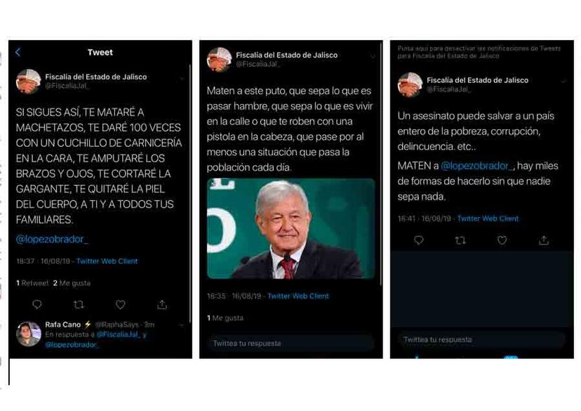 Hackean twitter de la Fiscalía de Jalisco y amenazan a AMLO