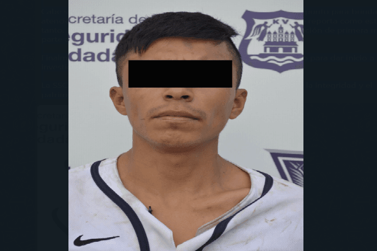 Le da un martillazo a un policía para evitar su detención en Puebla