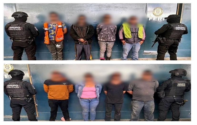 Ellos son los 14 huachicoleros detenidos en Tlahuapan