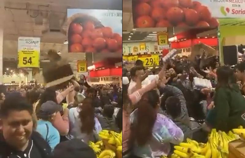 VIDEO Clientes desatan pelea por huevos en supermercado de Torreón