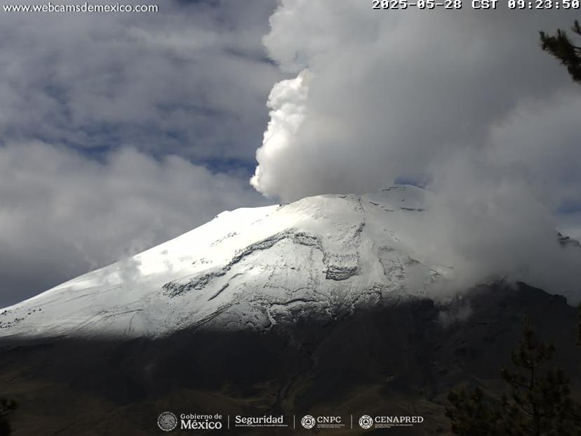 Popocatépetl, en calma con 42 exhalaciones