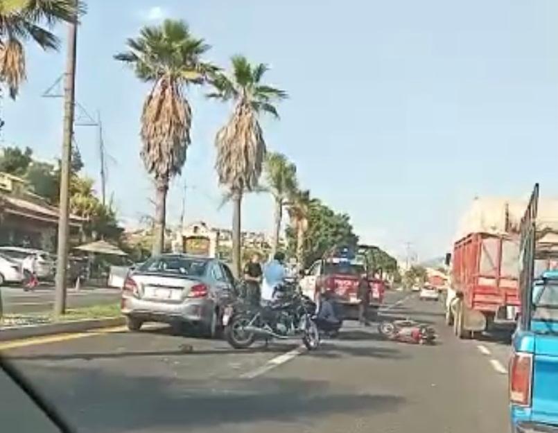 Motociclista es arrollado en el corredor gastronómico de Atlixco