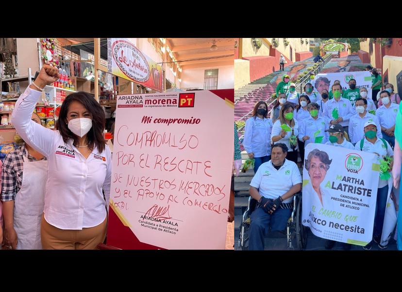 Confusión y aglomeraciones marcan primer día de campañas en Atlixco