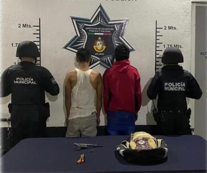 Detienen a menores de edad en Atlixco robando con armas hechizas