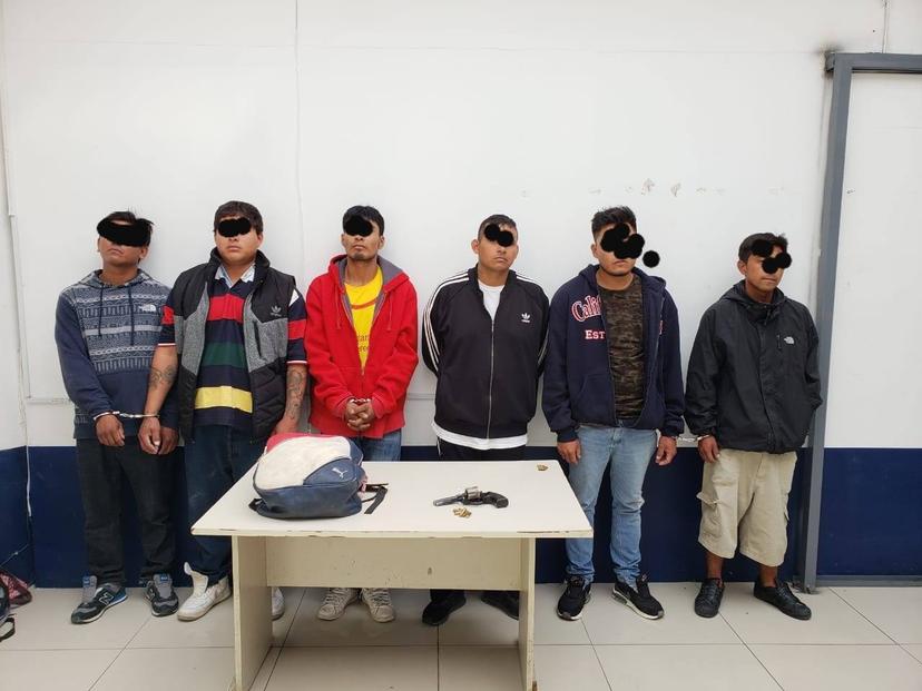 Aseguran a 6 sujetos con arma de fuego en Atlixco