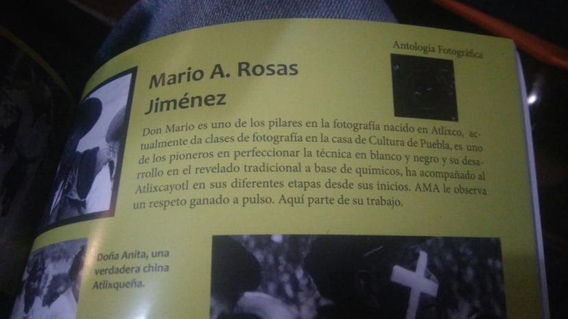 Fallece Mario Rosas Jiménez, el fotógrafo de Atlixco