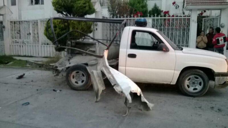 Explota bomba en Texmelucan; hay un policía auxiliar muerto