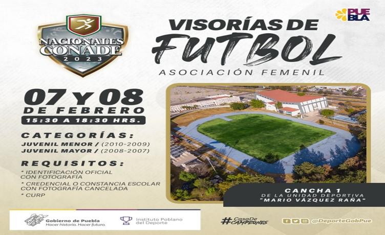 Convoca INPODE a visorías de futbol femenil