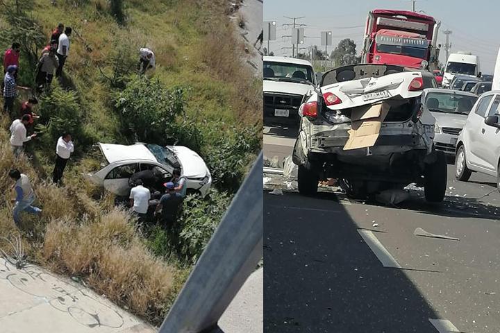 Auto se parte en dos en trágico accidente sobre Periférico Ecológico