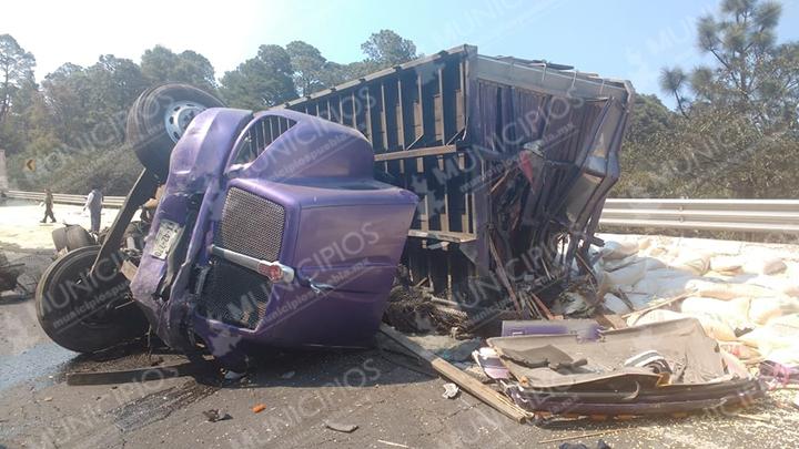 Accidente en la México - Puebla provoca cierre de circulación