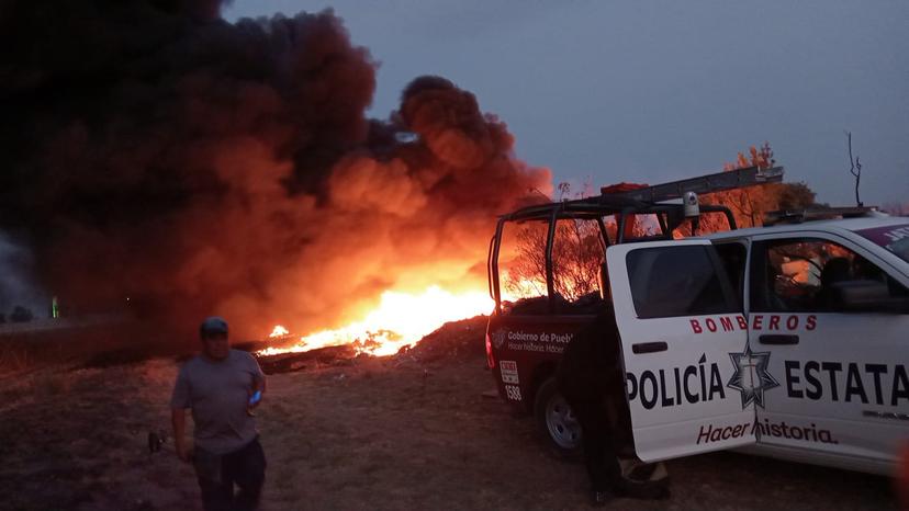 Se incendia una recicladora en Huejotzingo