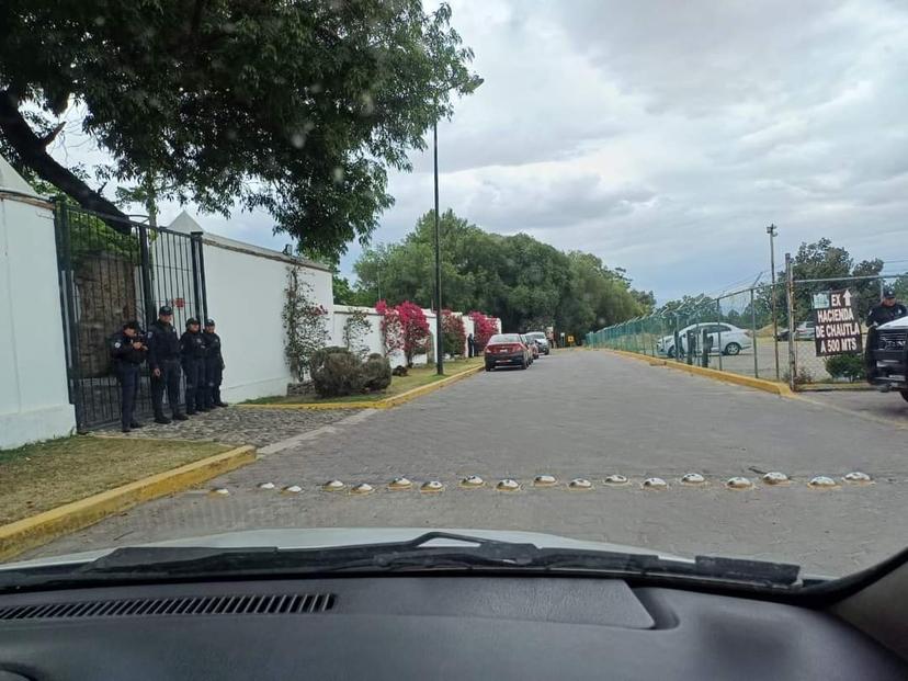 Policías estatales resguardan Ex Hacienda de Chautla