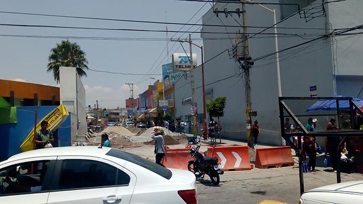 Afectan imagen urbana para corredor gastronómico en Texmelucan