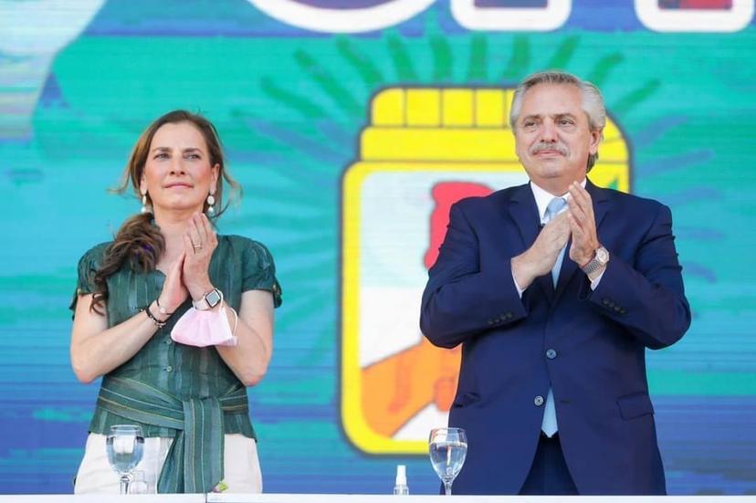 El presidente argentino,  Alberto Fernández recibió a Beatriz Gutiérrez Müller