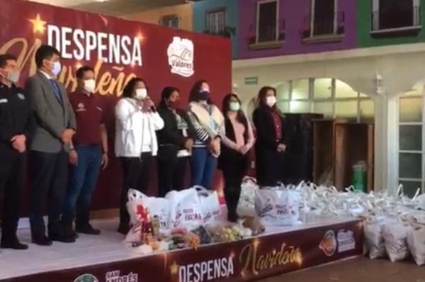 San Andrés Cholula inicia entrega de despensas navideñas