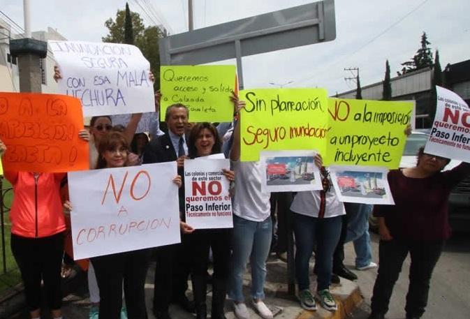 Rechazan vecinos de Zavaleta puente vehicular inferior