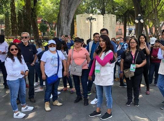 Trabajadores de INEGI protesta por falta de pago y posible contagio